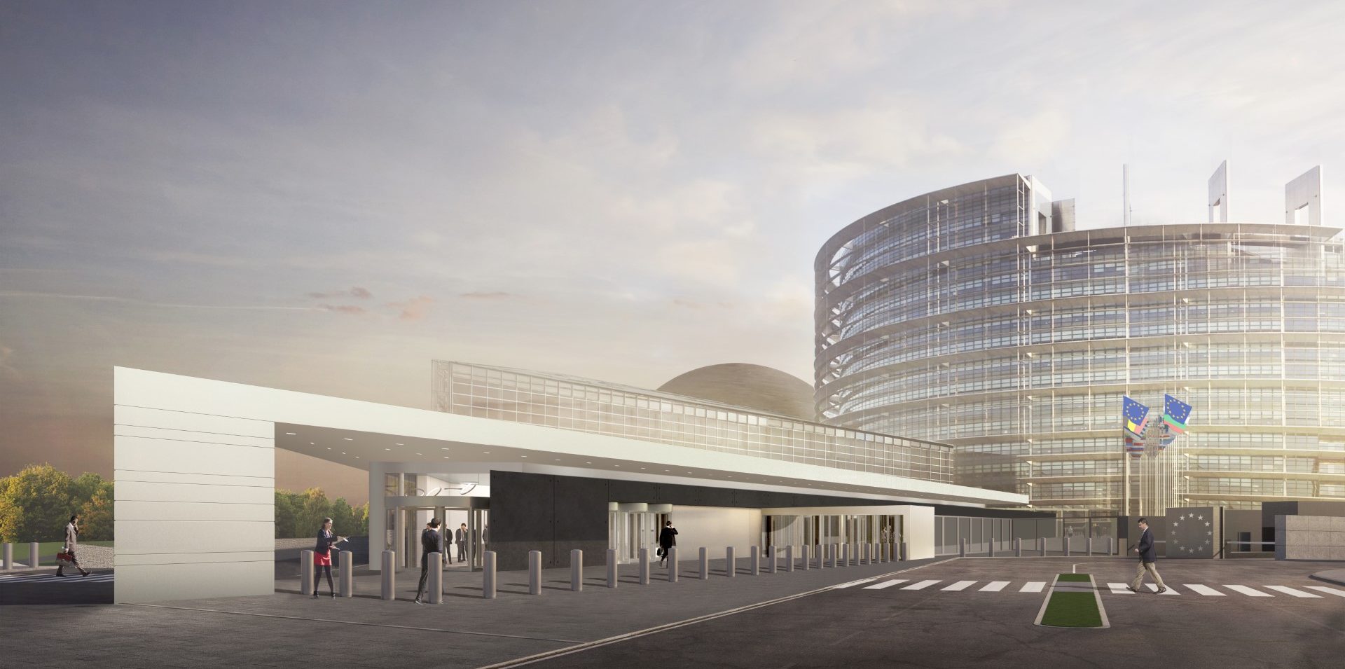 entrée bâtiment louise weiss – parlement européen