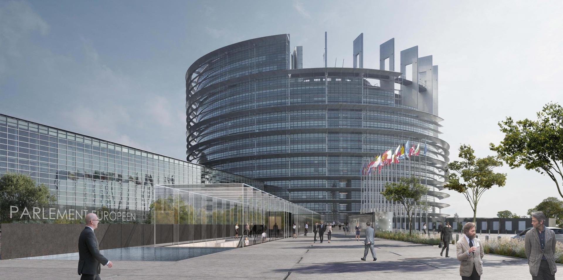 entrée bâtiment louise weiss – parlement européen