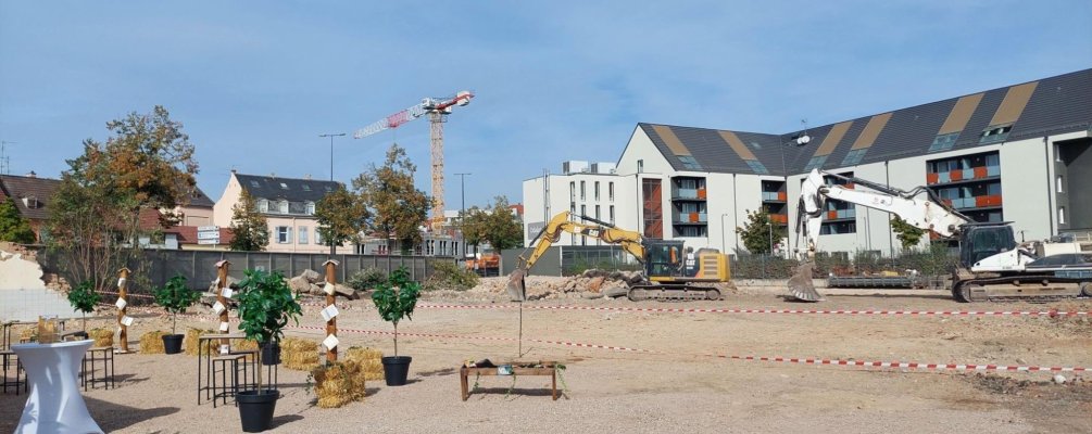 Villa Beausoleil à Colmar : pose de la première pierre