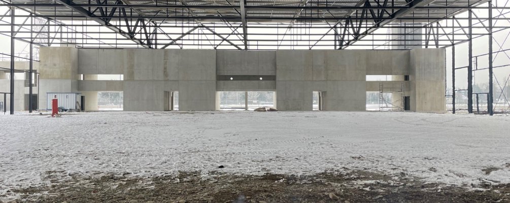 Etat d’avancement des travaux de la nouvelle halle nord du Parc Expo à Mulhouse